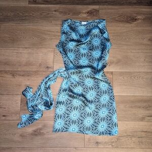 Y2K Suzy Shier Teal Blue Dress